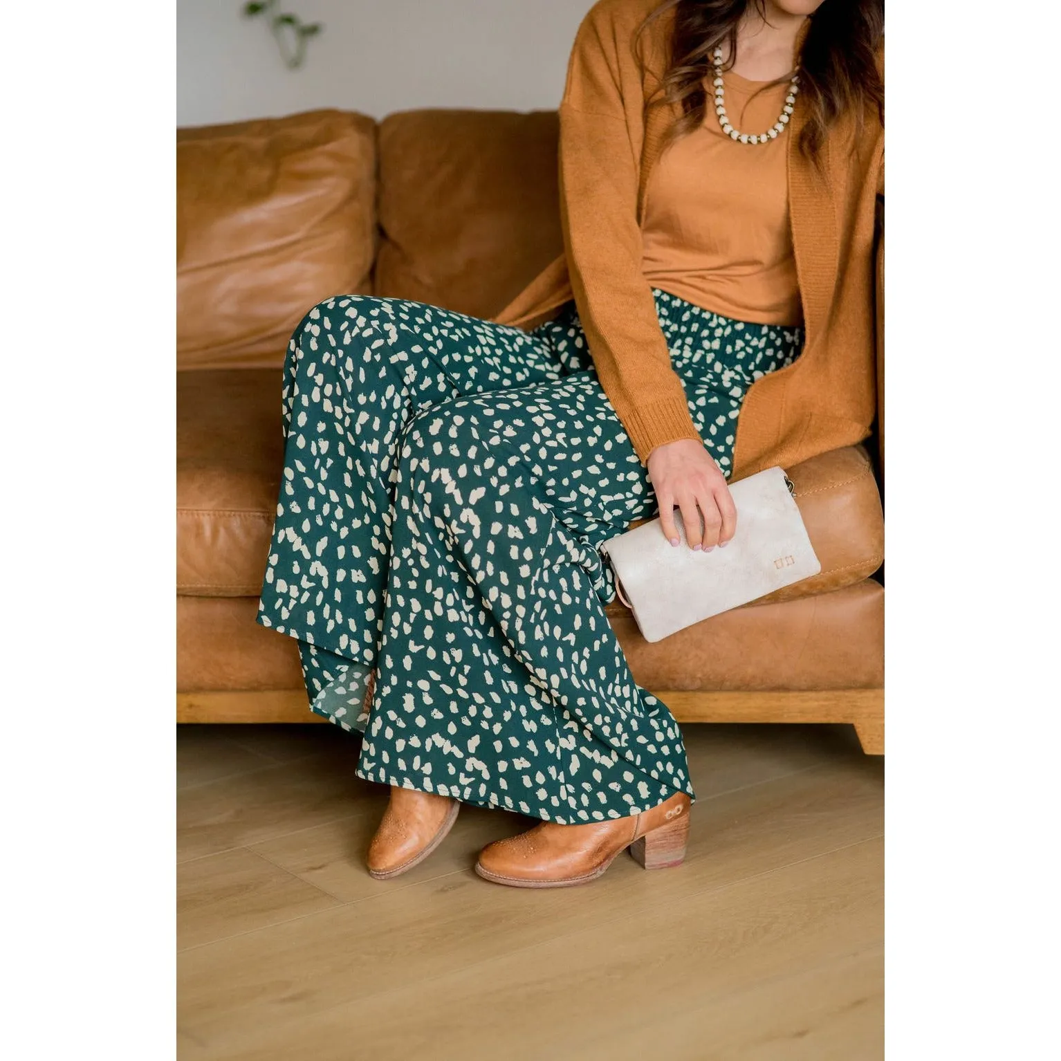 Wide Leg Leopard Pants