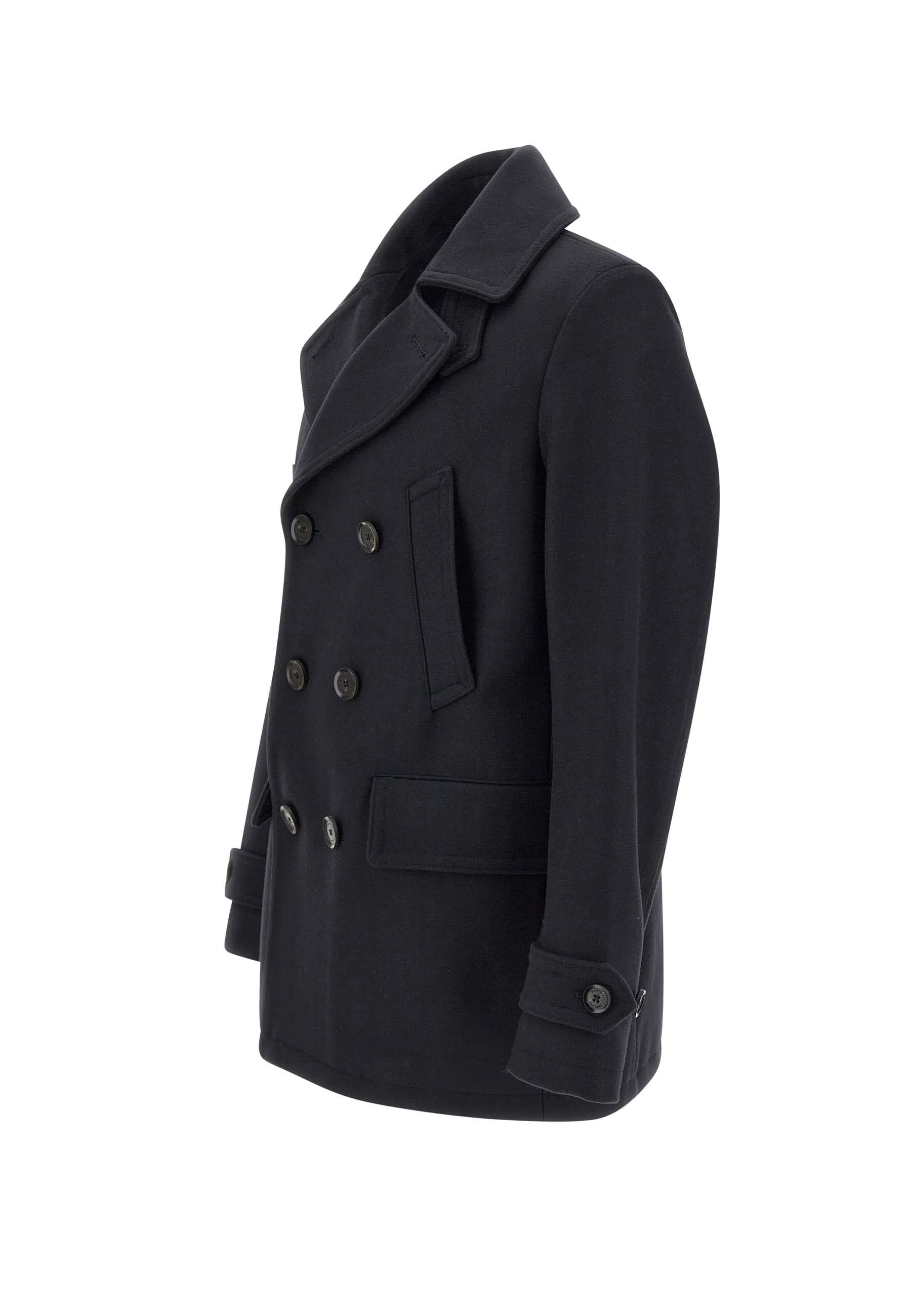 Wool and Cashmere Double-Breasted Peacoat